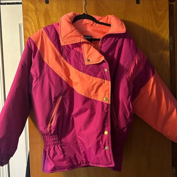 Jackets Coats Vintage Neon Ski Puffer Jacket Poshmark